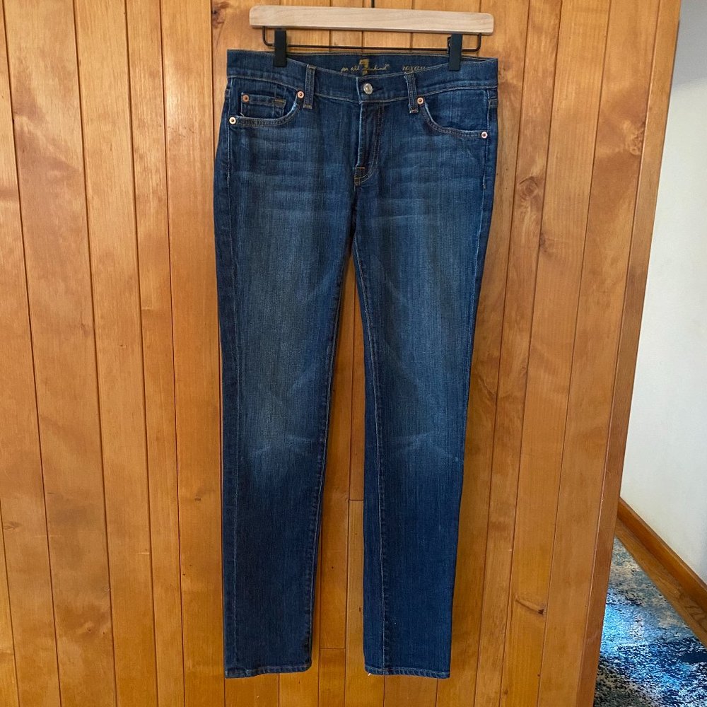 7 For All Mankind Blue Denim Jeans